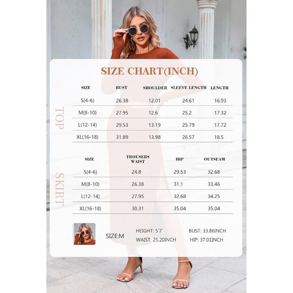 Women's Pink Sweater Set 2 Piece Crop Top Maxi Skirt Casual Dressy - Picture 6 of 6